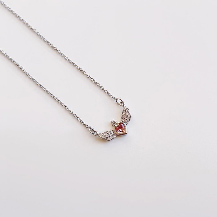 Heliophilia Silver Collar Angels Rosa y Plata Heliophilia Silver Collar Angels Rosa y Plata